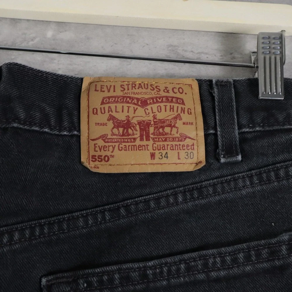 vintage levi's 550 jorts baggy faded mens 34